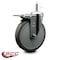 Service Caster 6'' Gray Poly Wheel Swivel 7/16'' Stem Caster with Total Lock Brake SCC-GRTTL20S614-PPUB-716138 - alternate 4